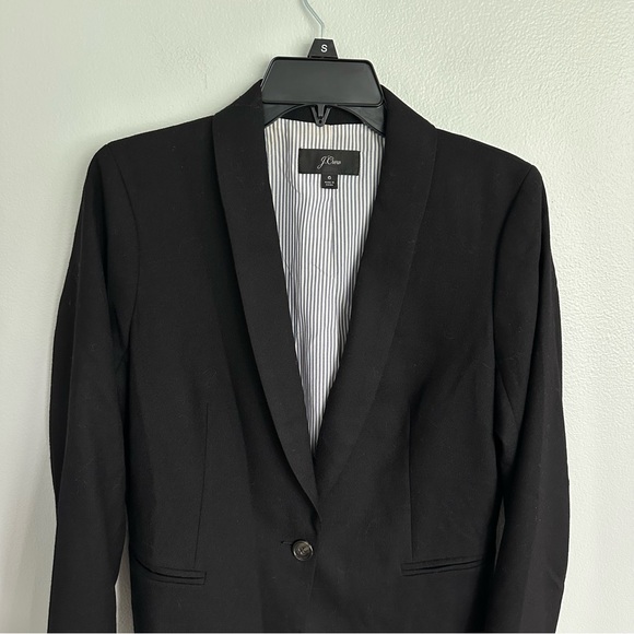 J Crew Parke Blazer in Wool Flannel Black Size 6 - Picture 7 of 12